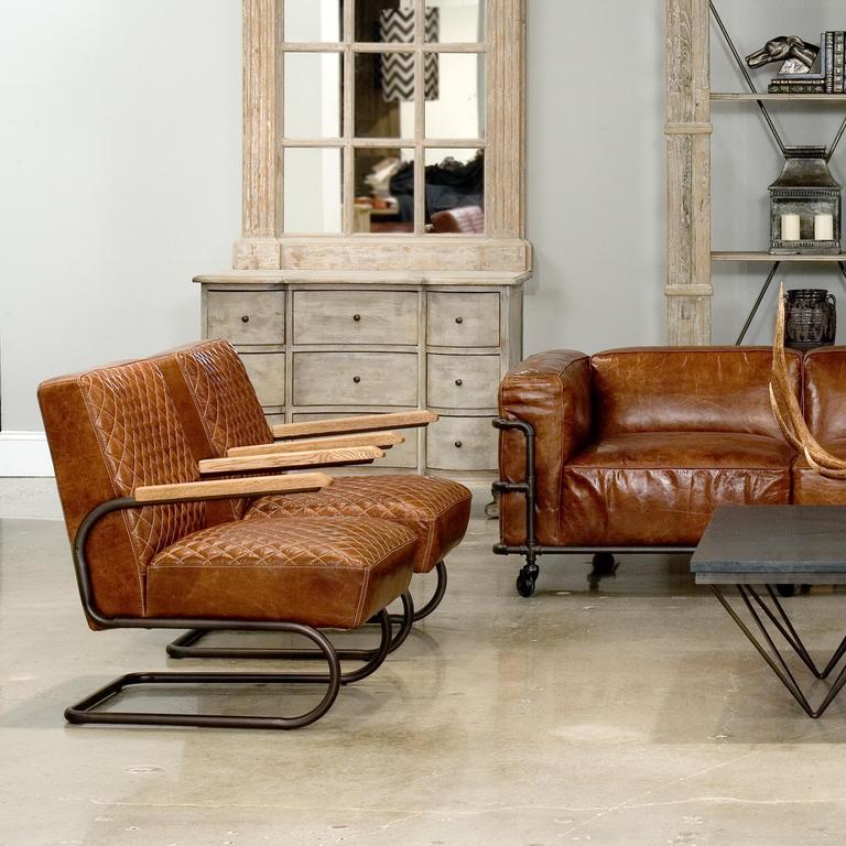 Beverly Hills Brown Chair Leather - Ornate Home