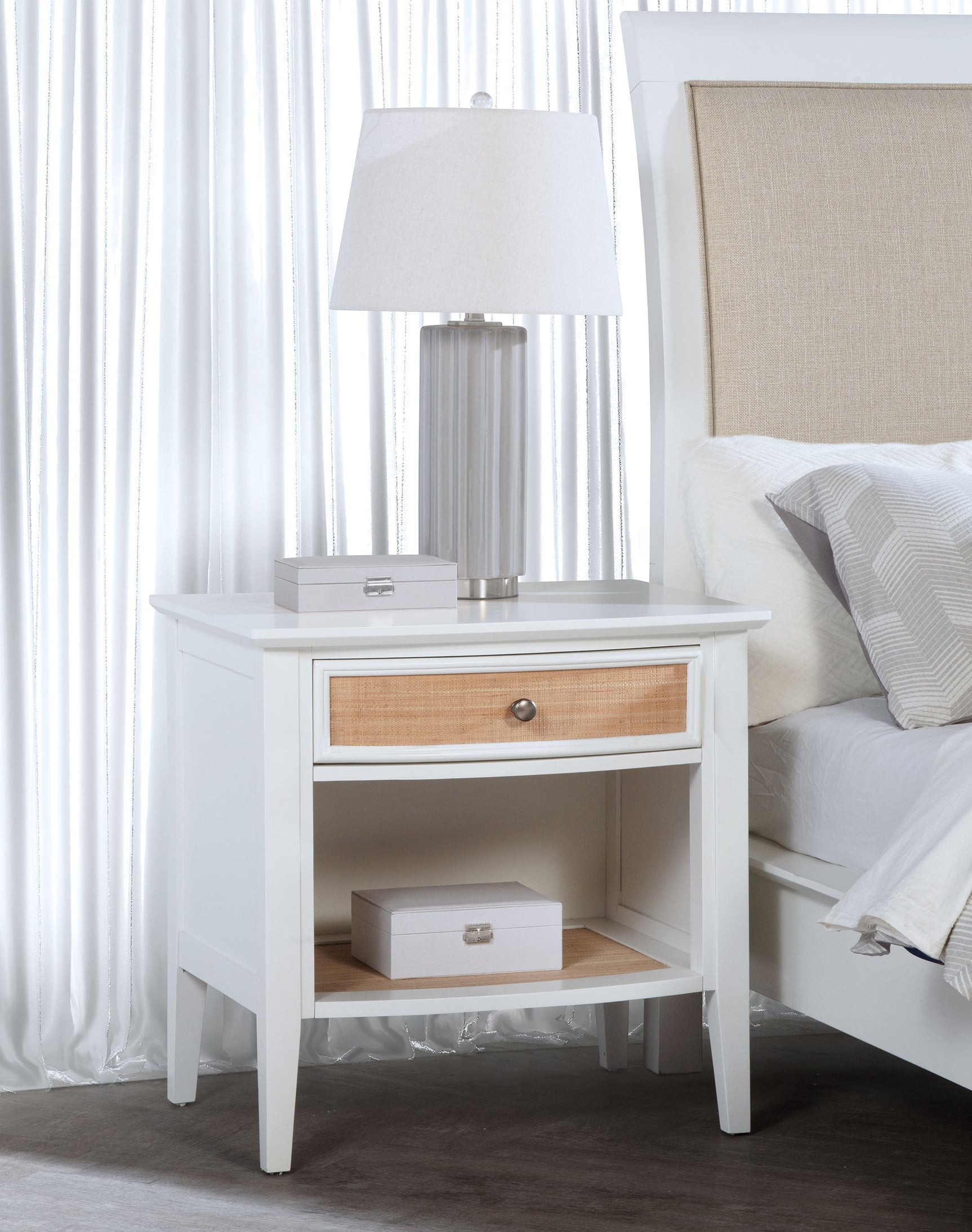 Bexhill White Nightstand - Ornate Home