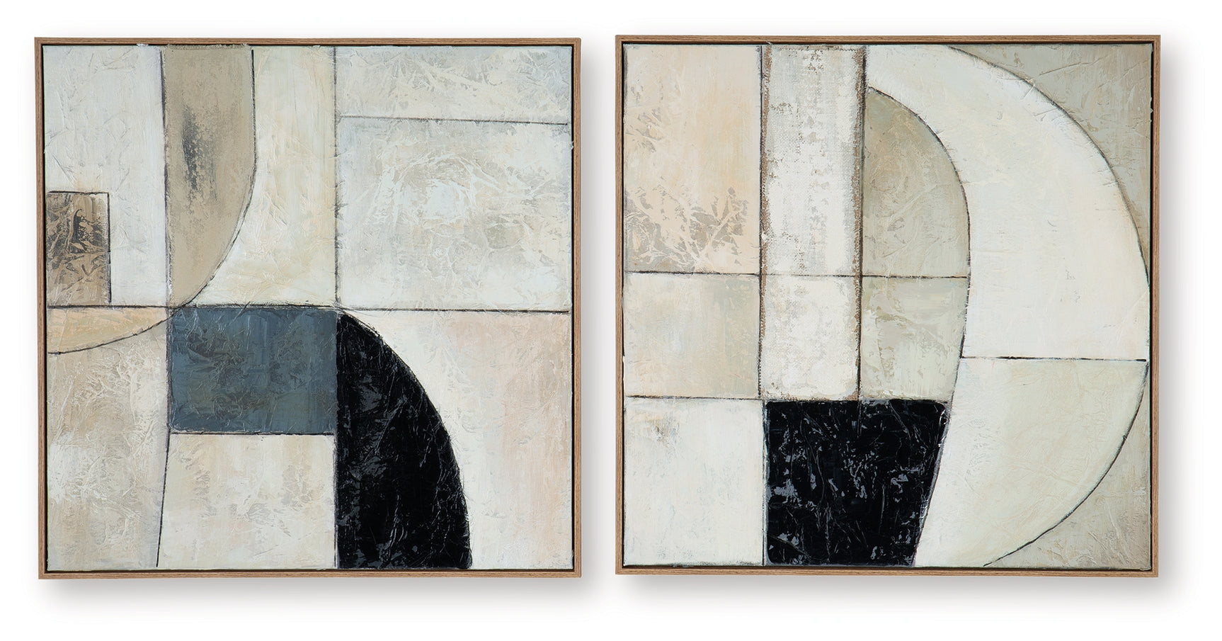 Bexlen Tan/Taupe/Black Wall Art Set - Ornate Home