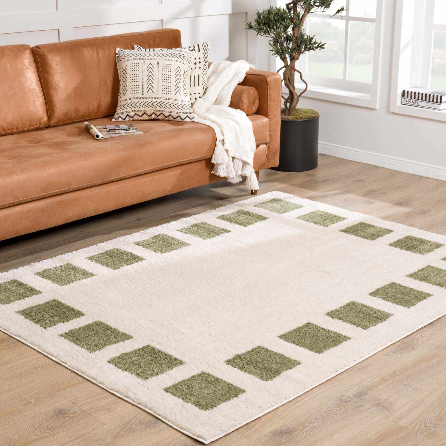 Beynon Green Washable Area Rug - Ornate Home