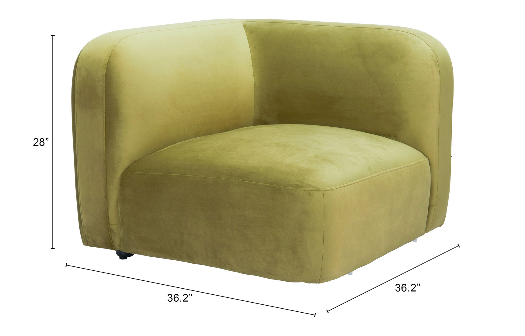 Biak Green Corner Chair - Ornate Home