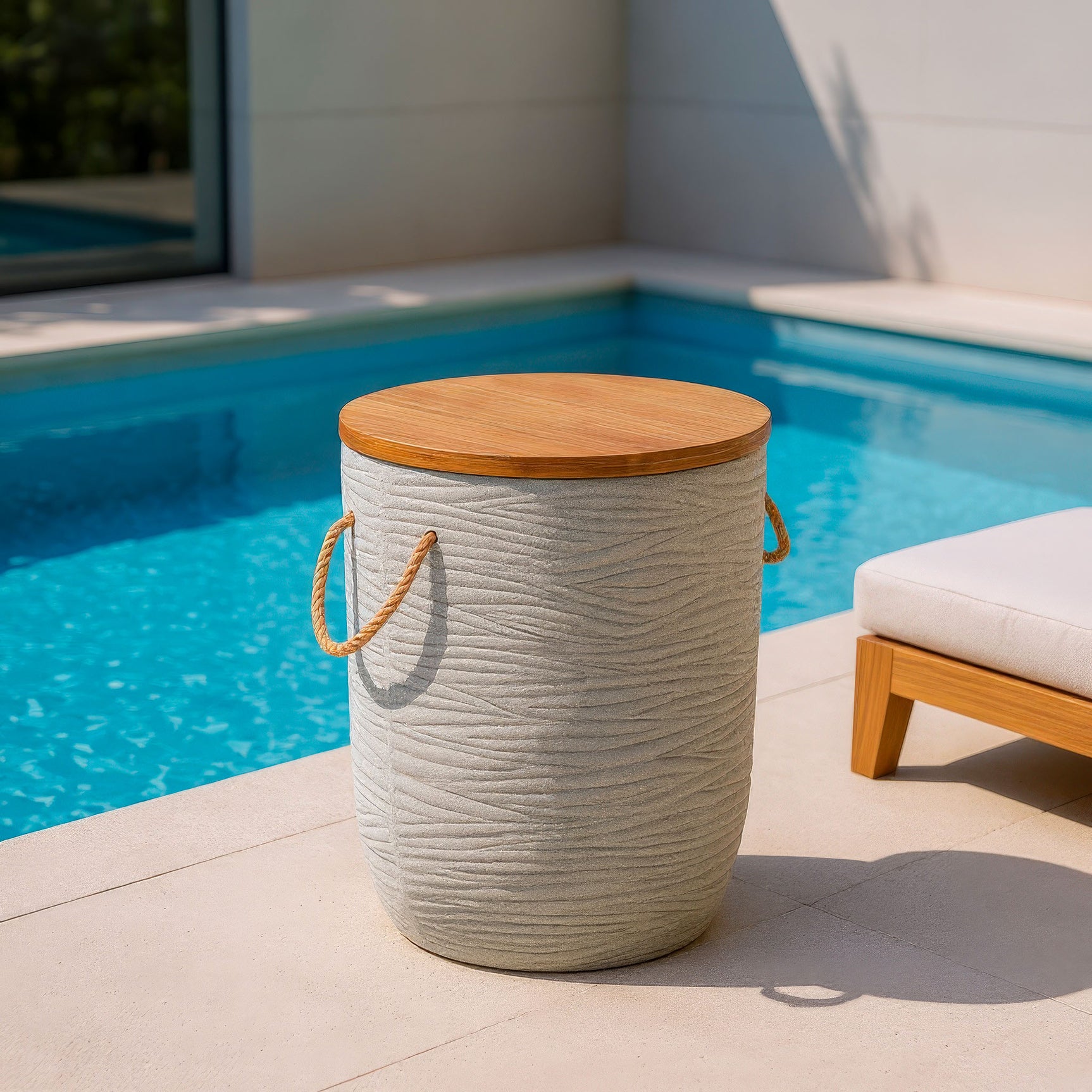 Biban Natural & Gray Side Table