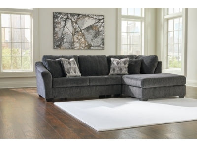 Biddeford Ebony 2pc Sectional with Chaise (Online Special Price) - Ornate Home