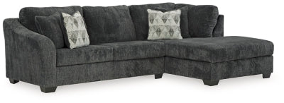 Biddeford Ebony 2pc Sectional with Chaise (Online Special Price) - Ornate Home