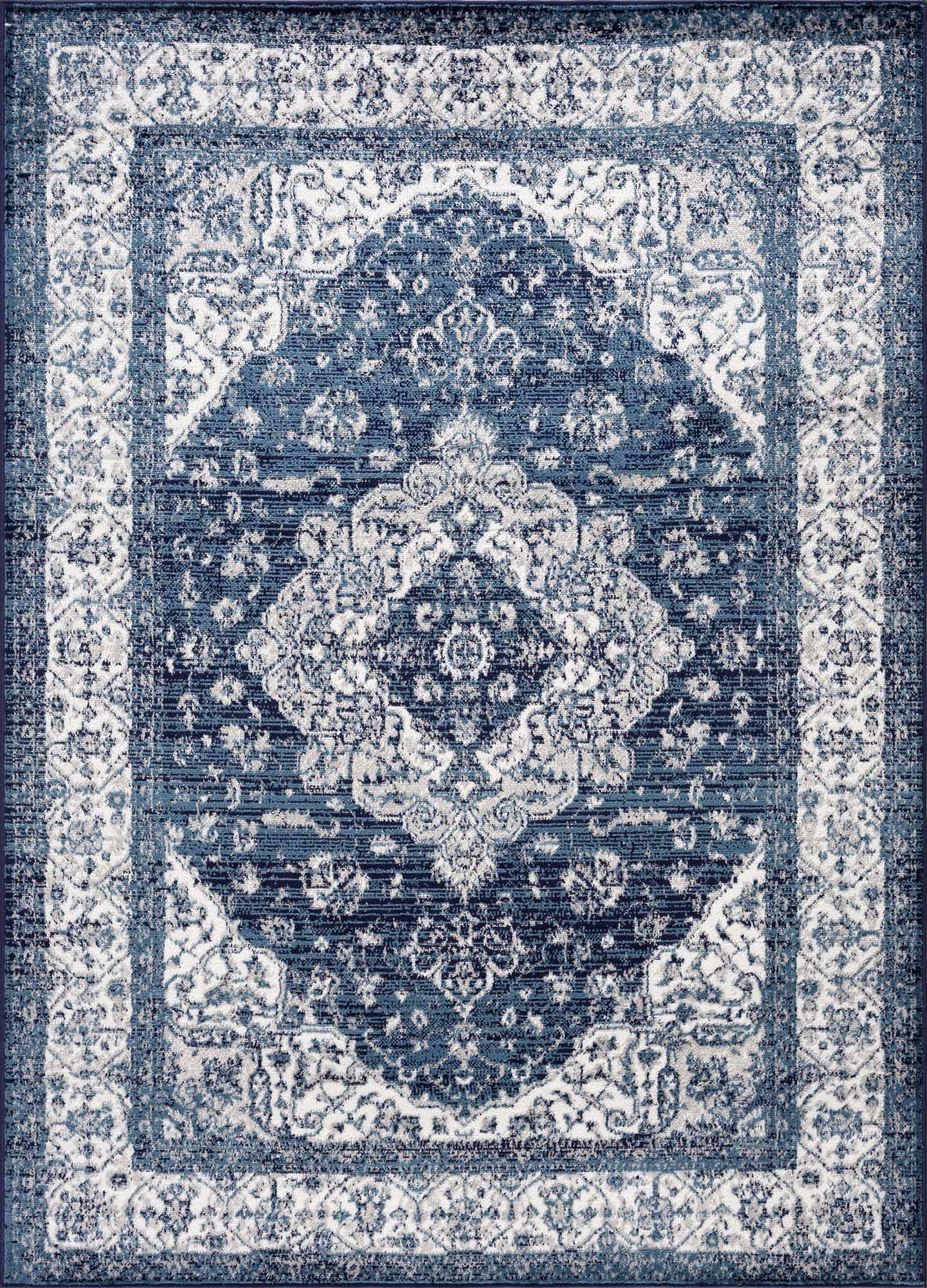 Billy Blue Medallion Rug - Ornate Home