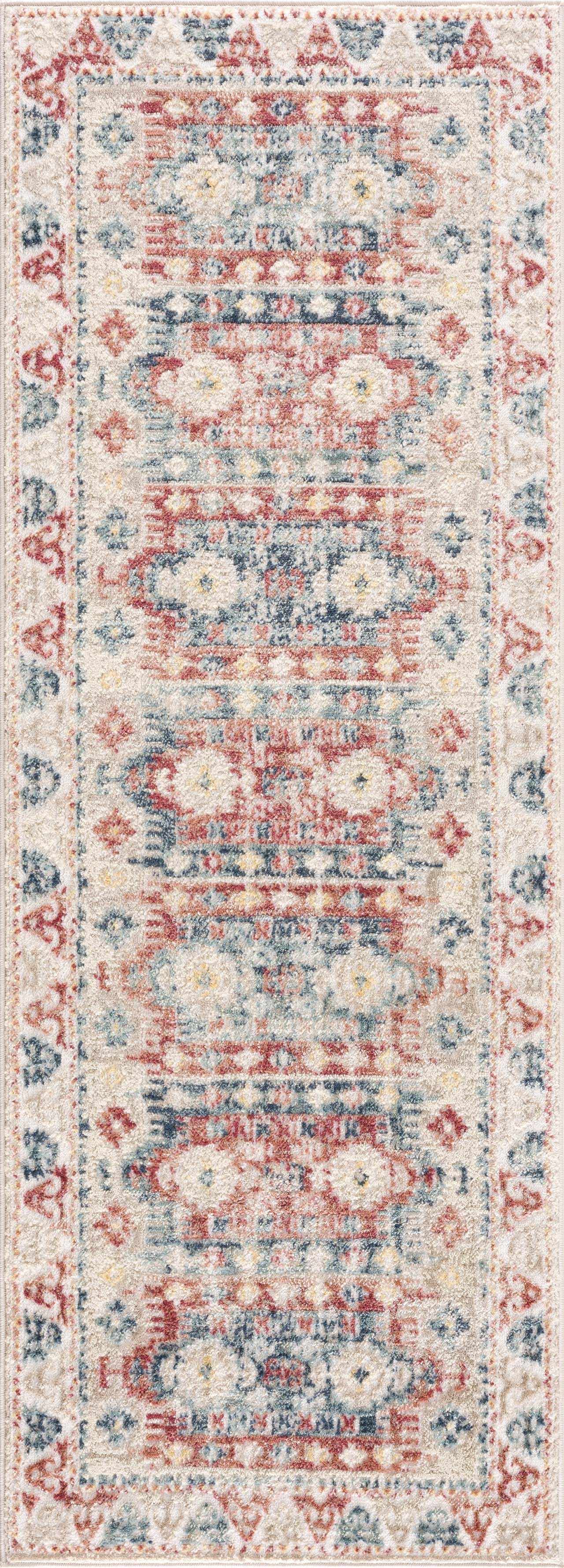 Bindi Blue & Rose Area Rug - Ornate Home