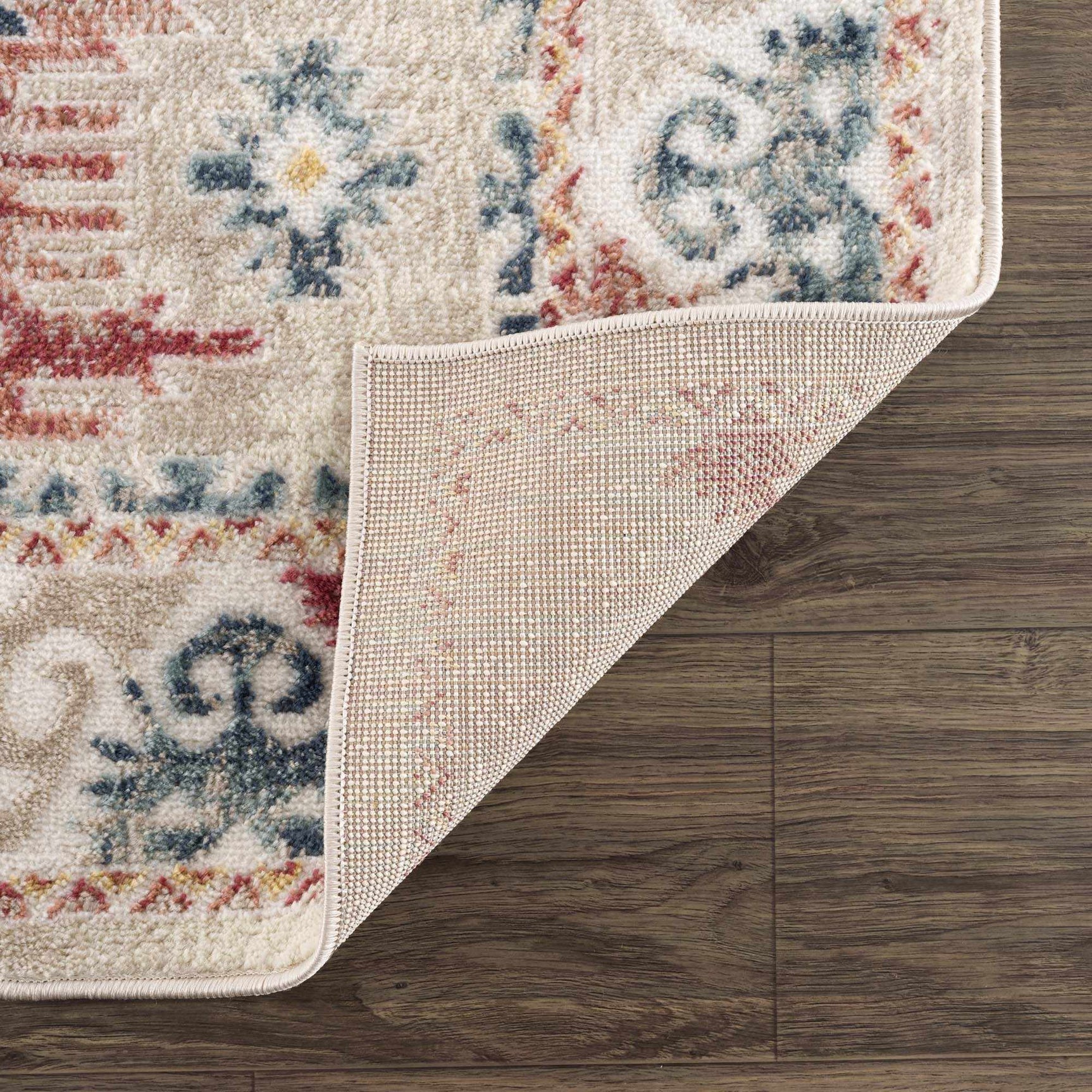 Bindi Blue & Rose Area Rug - Ornate Home