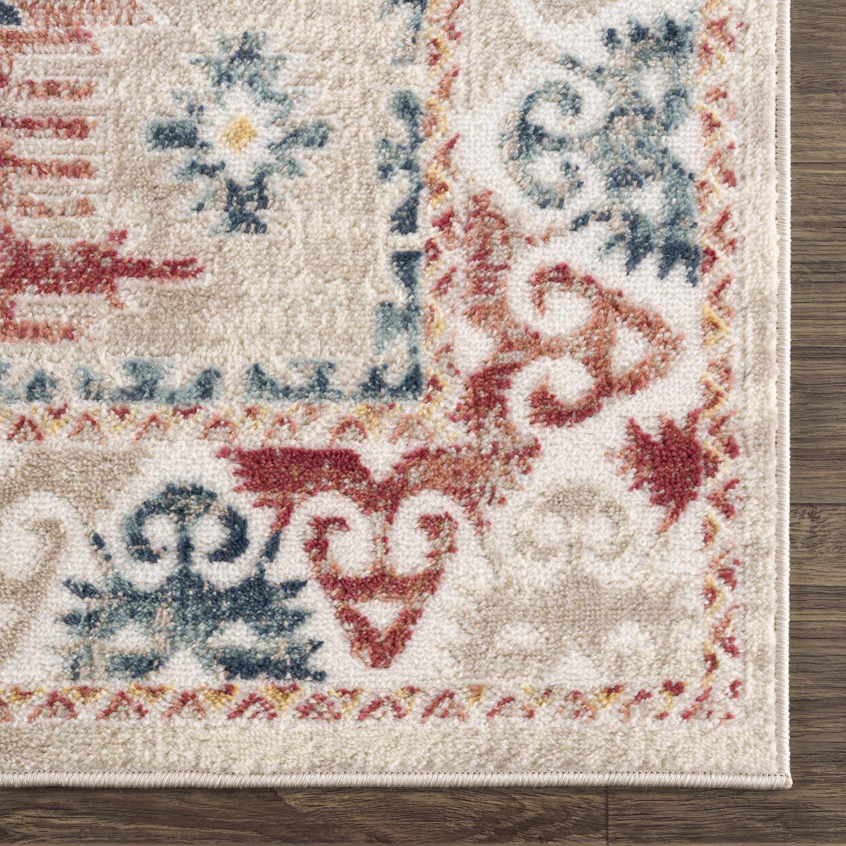 Bindi Blue & Rose Area Rug - Ornate Home