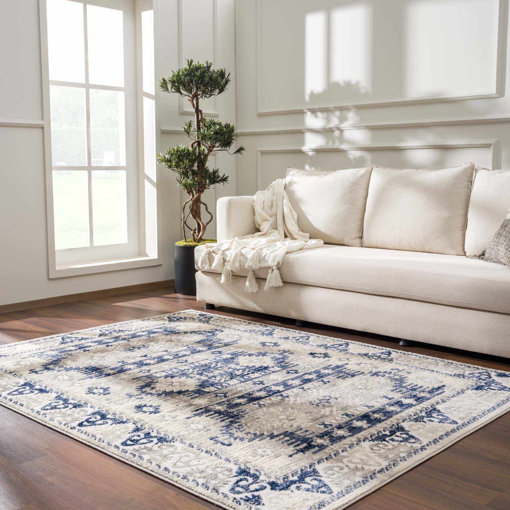 Bindi Navy Area Rug - Clearance - Ornate Home