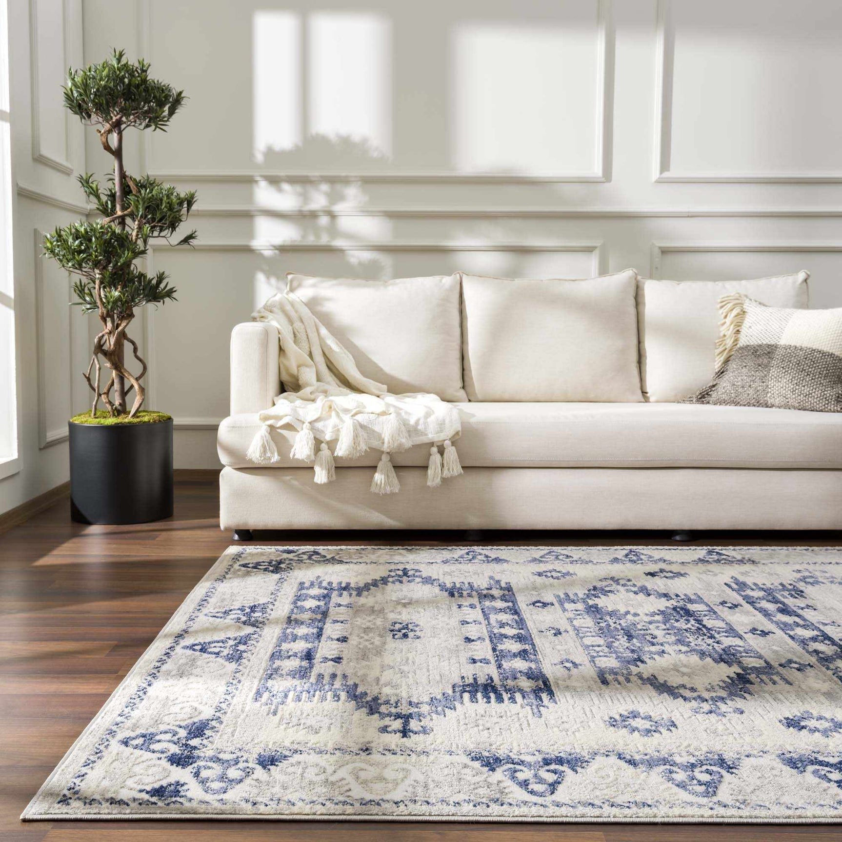 Bindi Navy Area Rug - Clearance - Ornate Home
