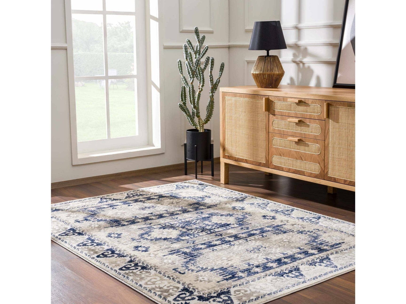Bindi Navy Area Rug - Ornate Home