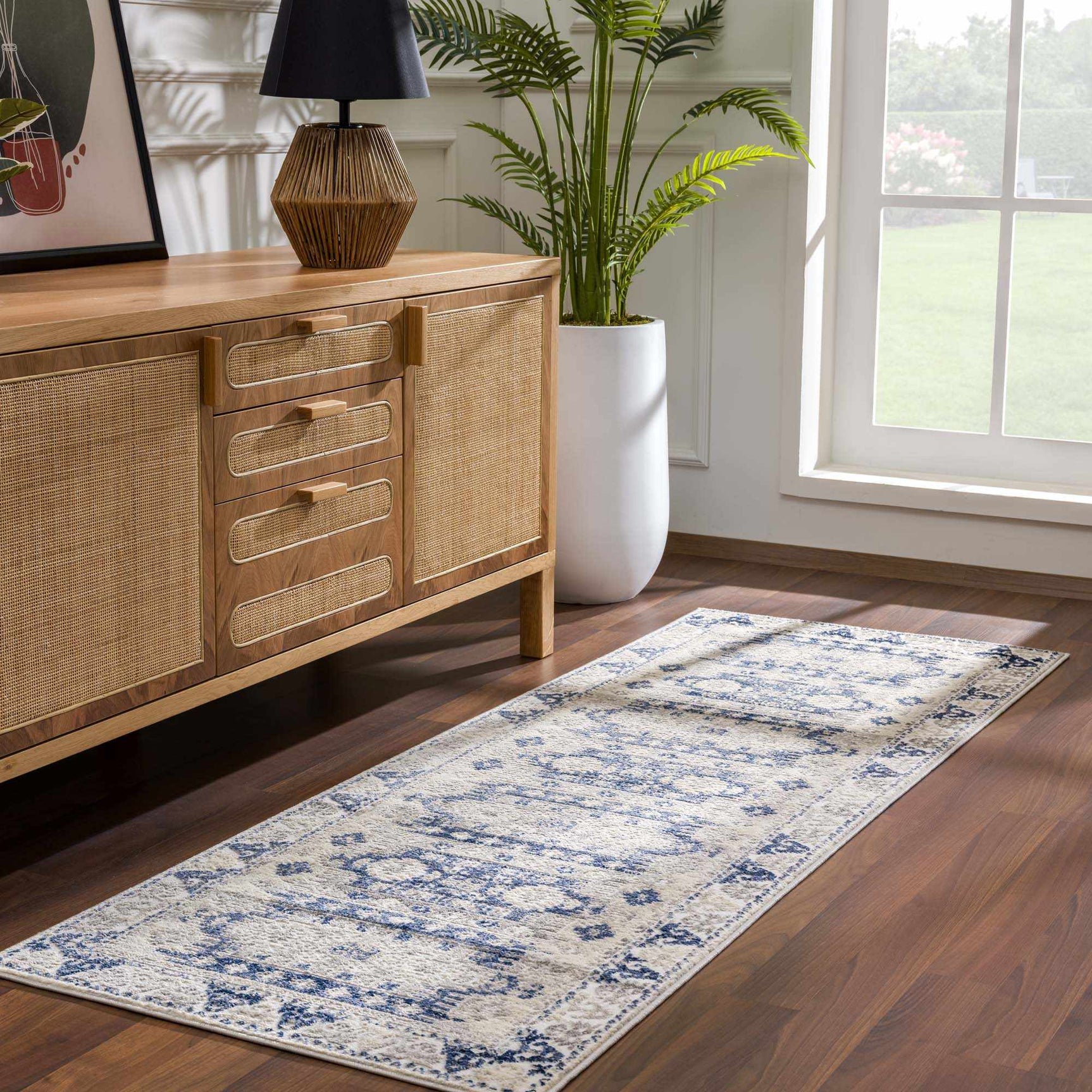 Bindi Navy Area Rug - Ornate Home