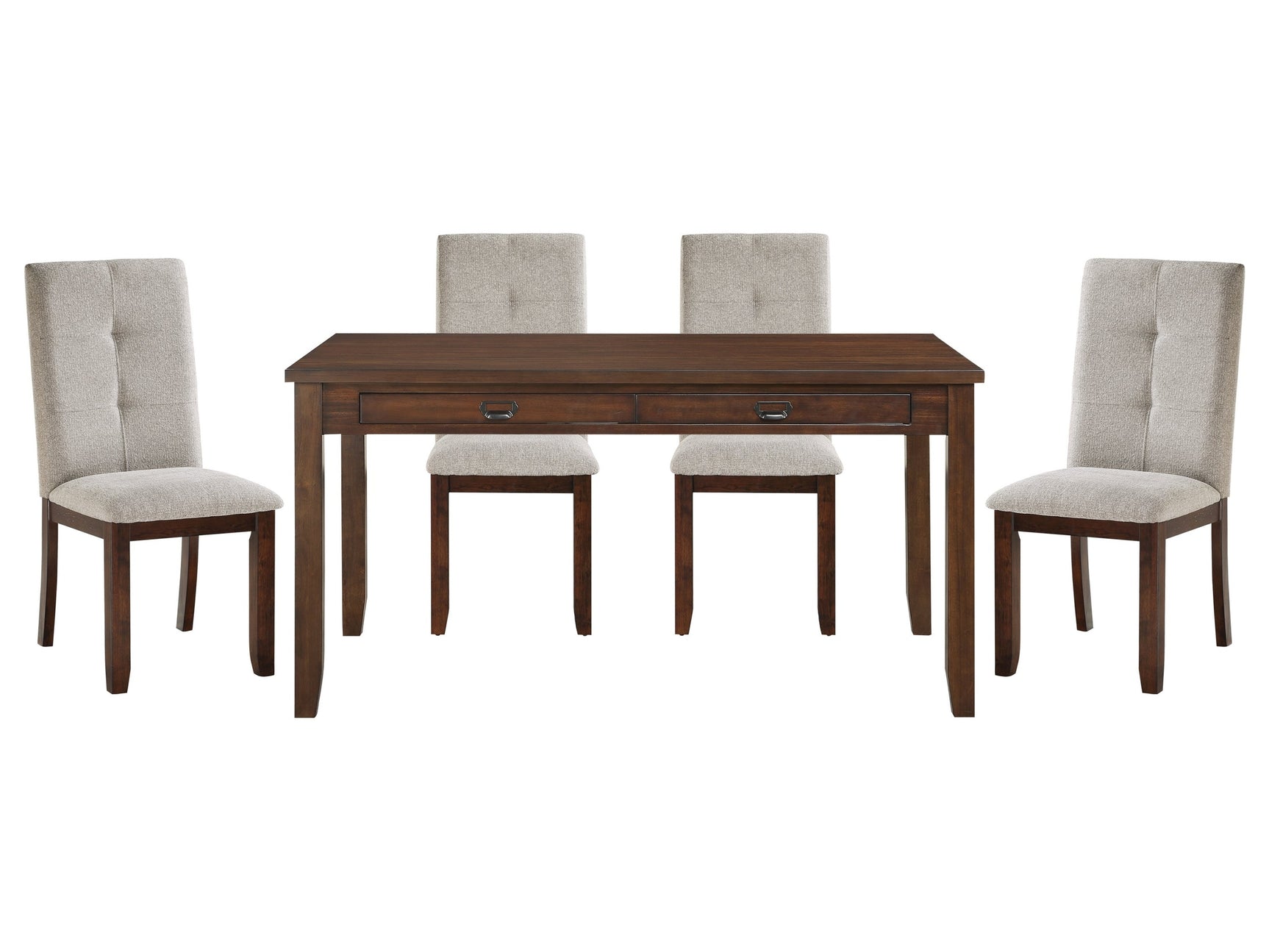 Binghampton Dark Cherry / Moonstone 5-piece Dinig Table Set - Ornate Home