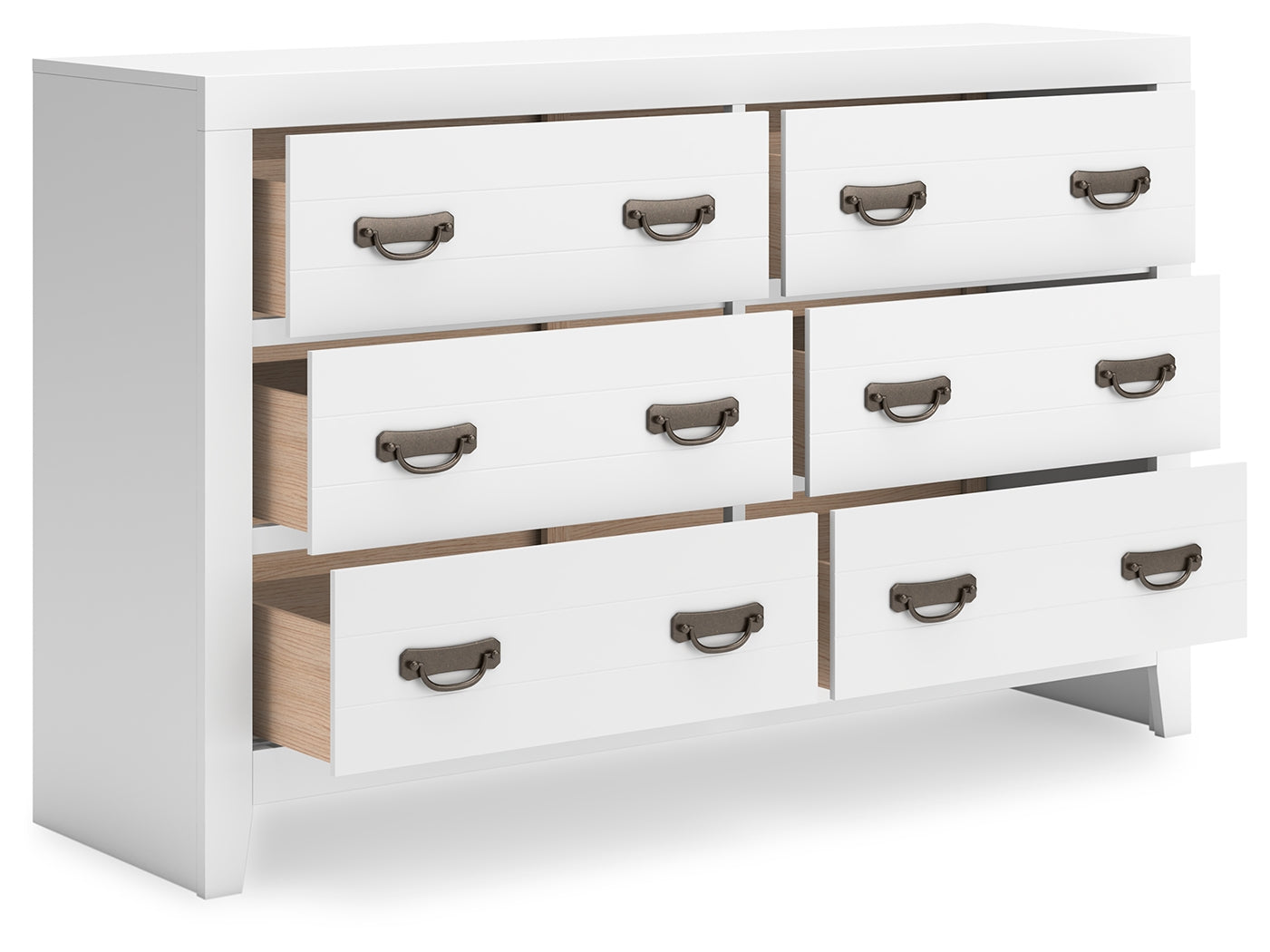 Binterglen White King Panel Bedroom Set with Dresser and Nightstand - Ornate Home