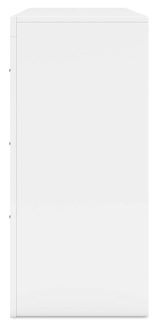 Binterglen White Queen Panel Bed & Dresser & 2 Nightstands - Ornate Home