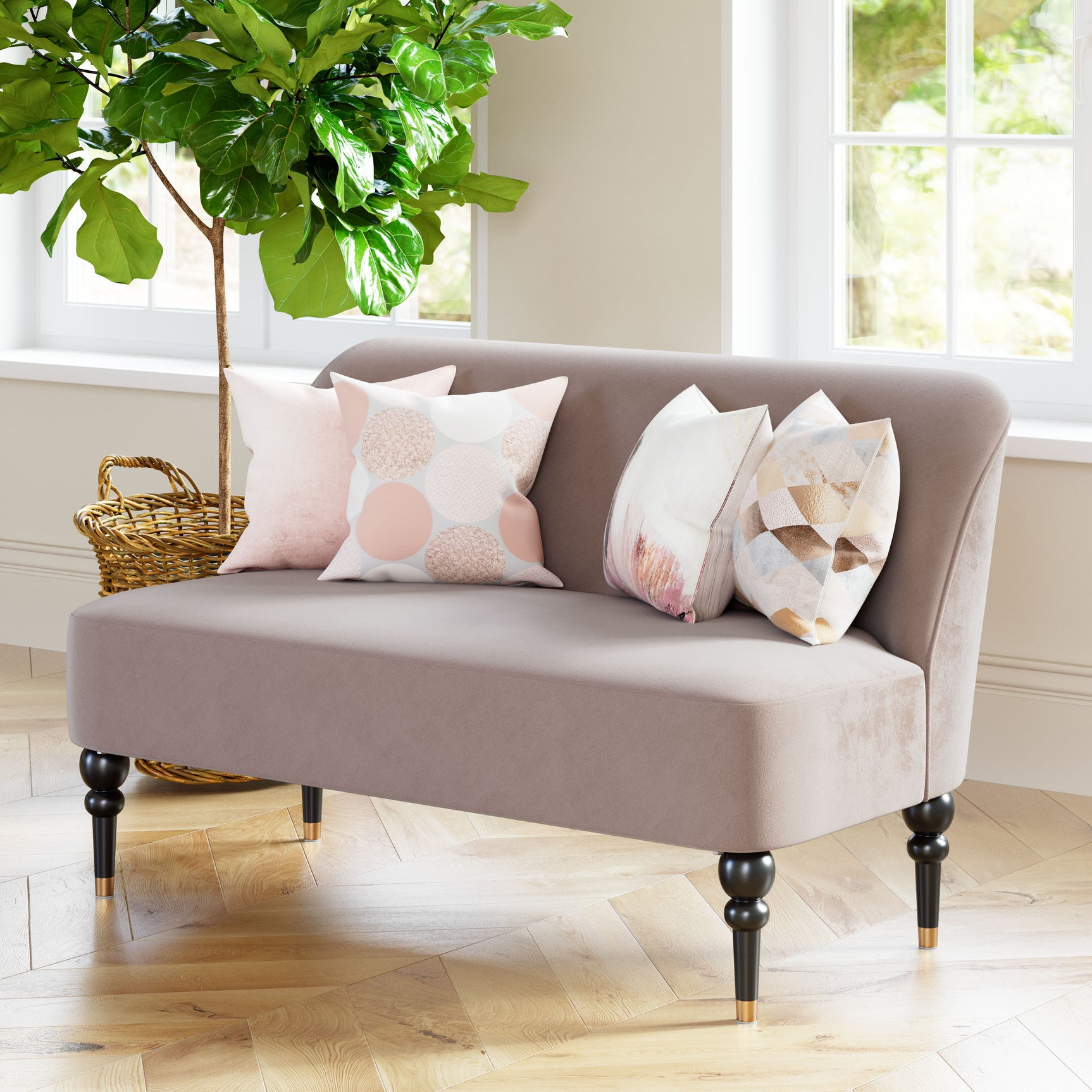 Bintulu Taupe Loveseat - Ornate Home