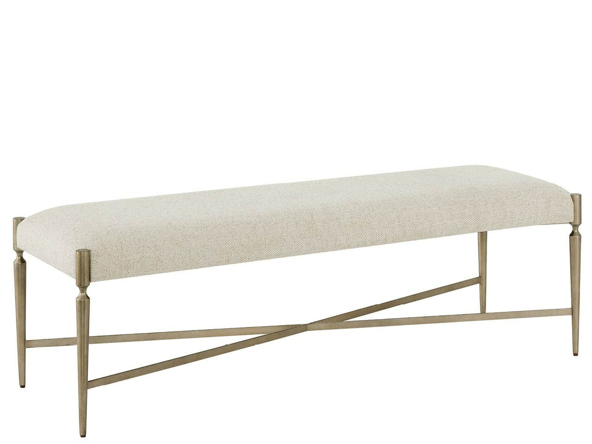 Birchaven Aged Pewter/Bilma Natural Bench - Ornate Home
