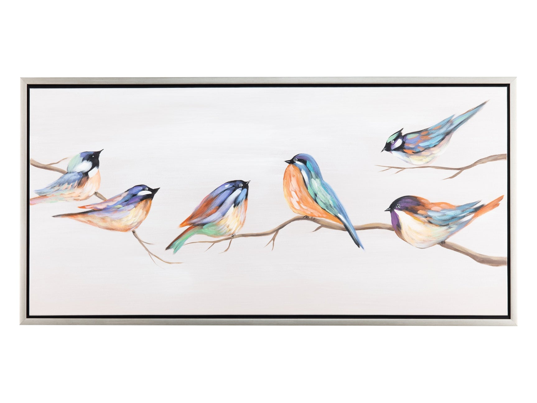 Birdie Birds Blue Canvas