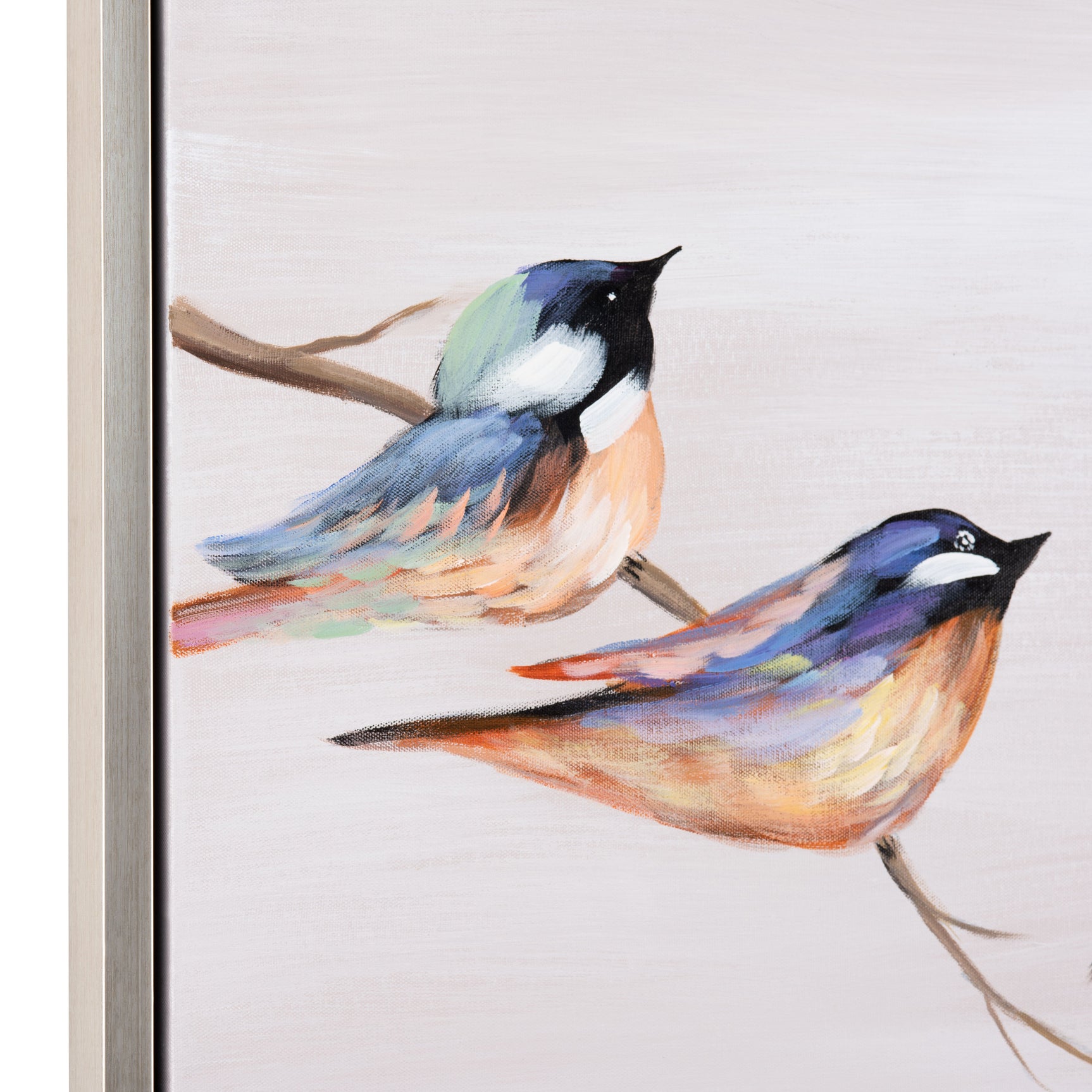 Birdie Birds Blue Canvas