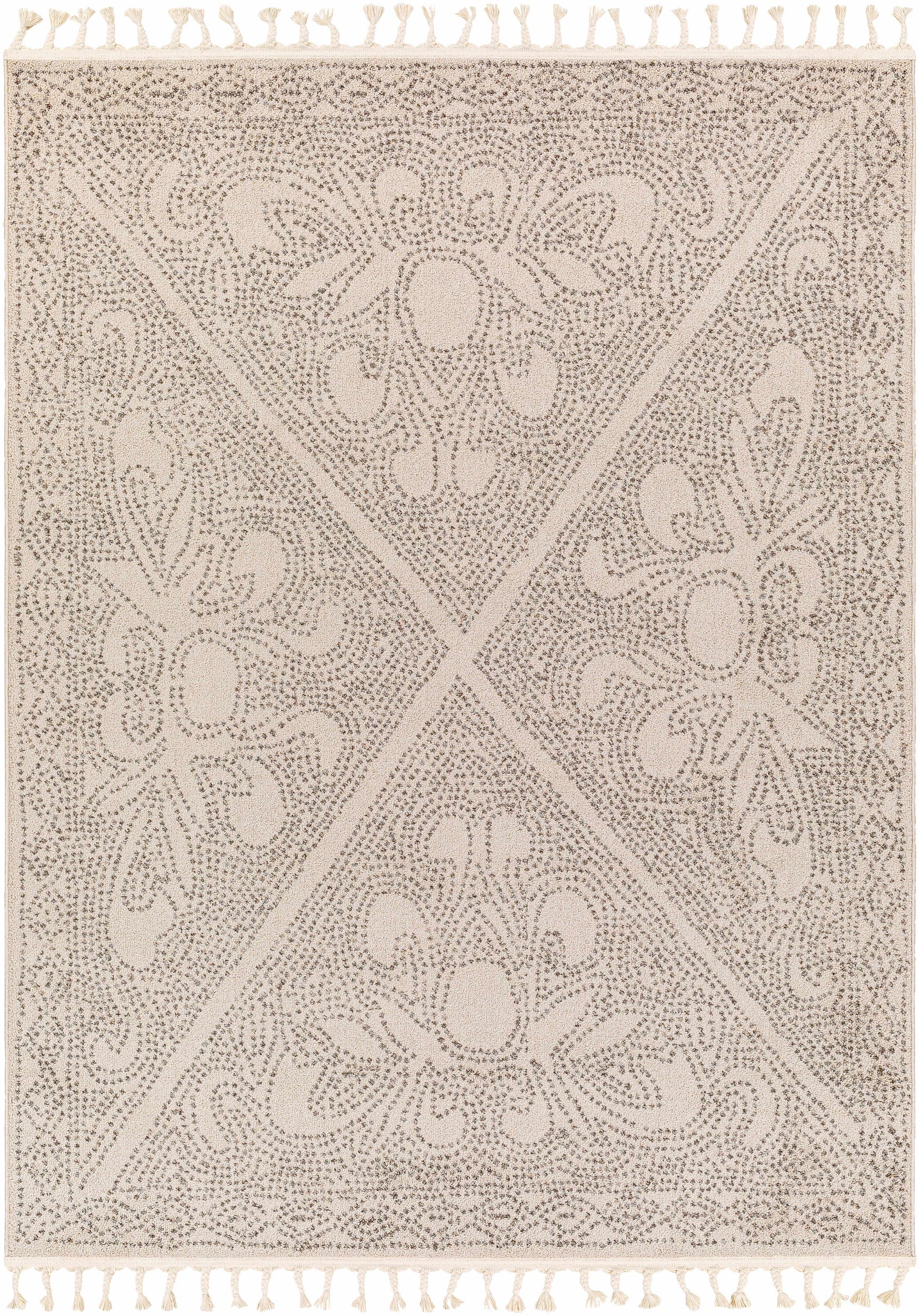 Birdwood Cream & Brown Area Rug - Ornate Home