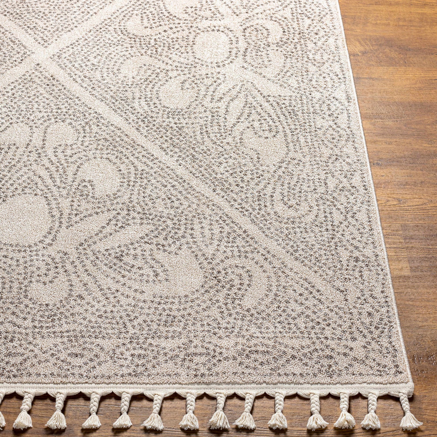 Birdwood Cream & Brown Area Rug - Ornate Home