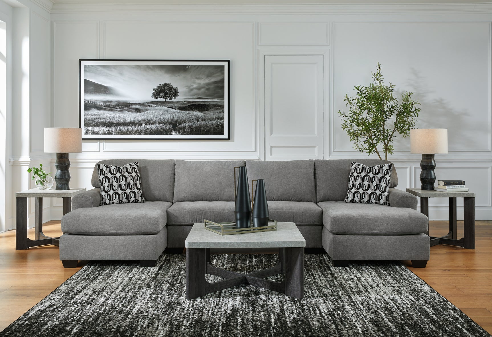 Birkdale Court Gray 3-Piece Sectional - Ornate Home