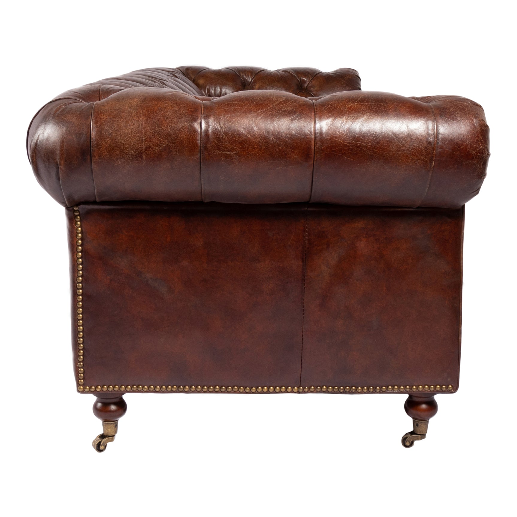 Birmingham Dark Brown Leather Sofa - Ornate Home