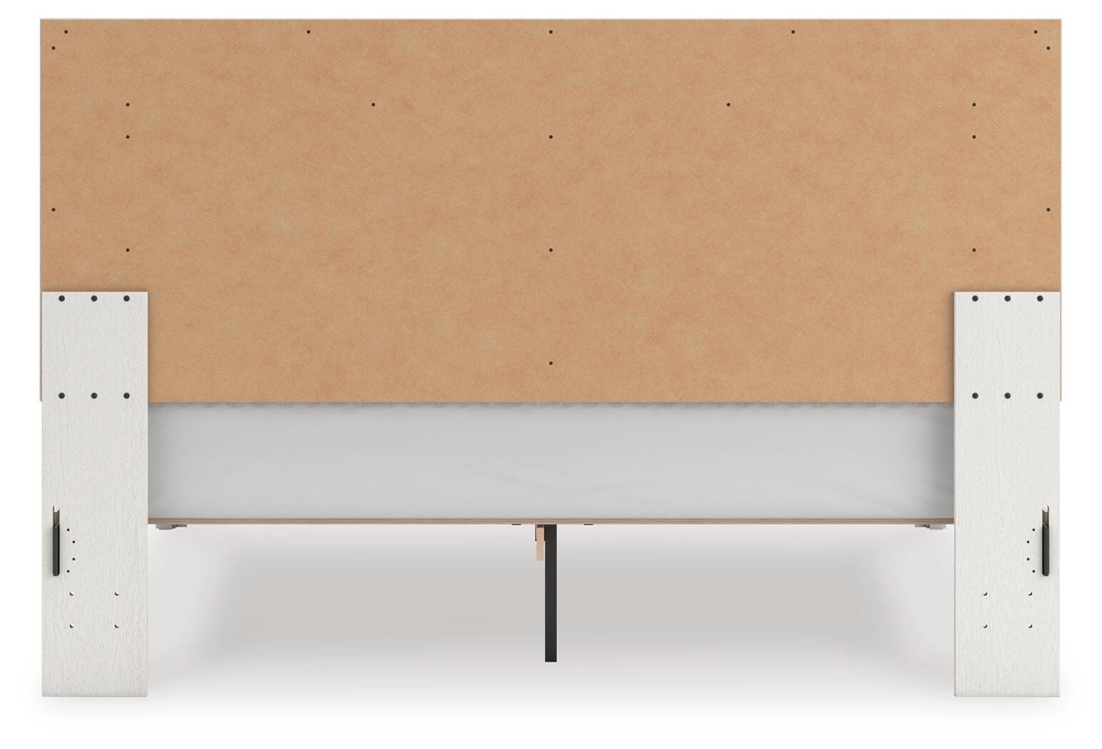 Birmonton White King Upholstered Panel Platform Bed - Ornate Home