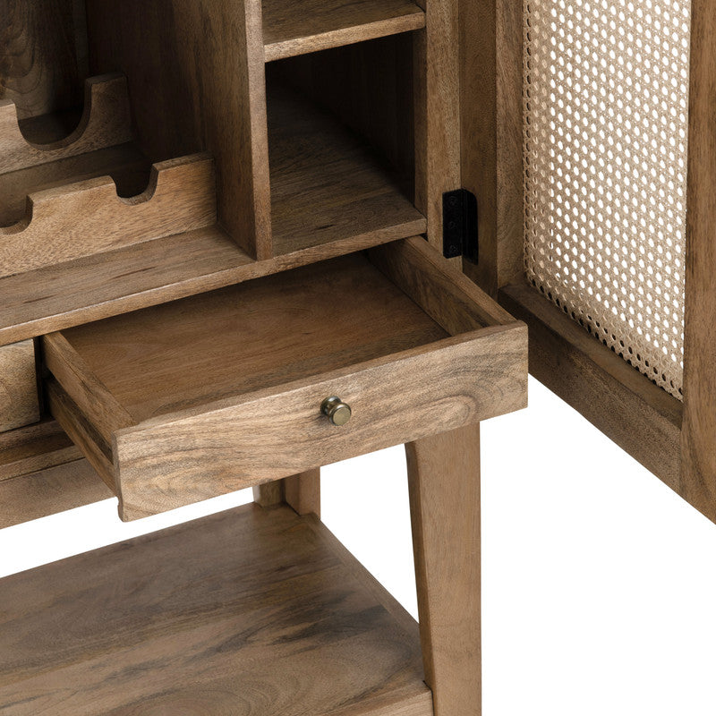 Biscayne Brown/Tan Bar Cabinet - Ornate Home