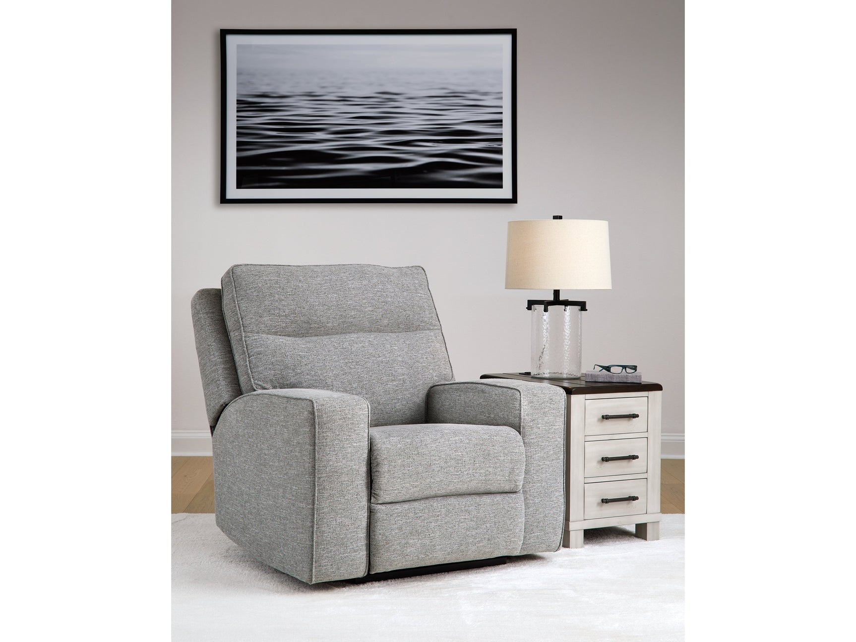 Biscoe Pewter Power Recliner (Online Special Price) - Ornate Home