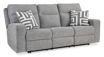 Biscoe Pewter Power Reclining Sofa - Ornate Home