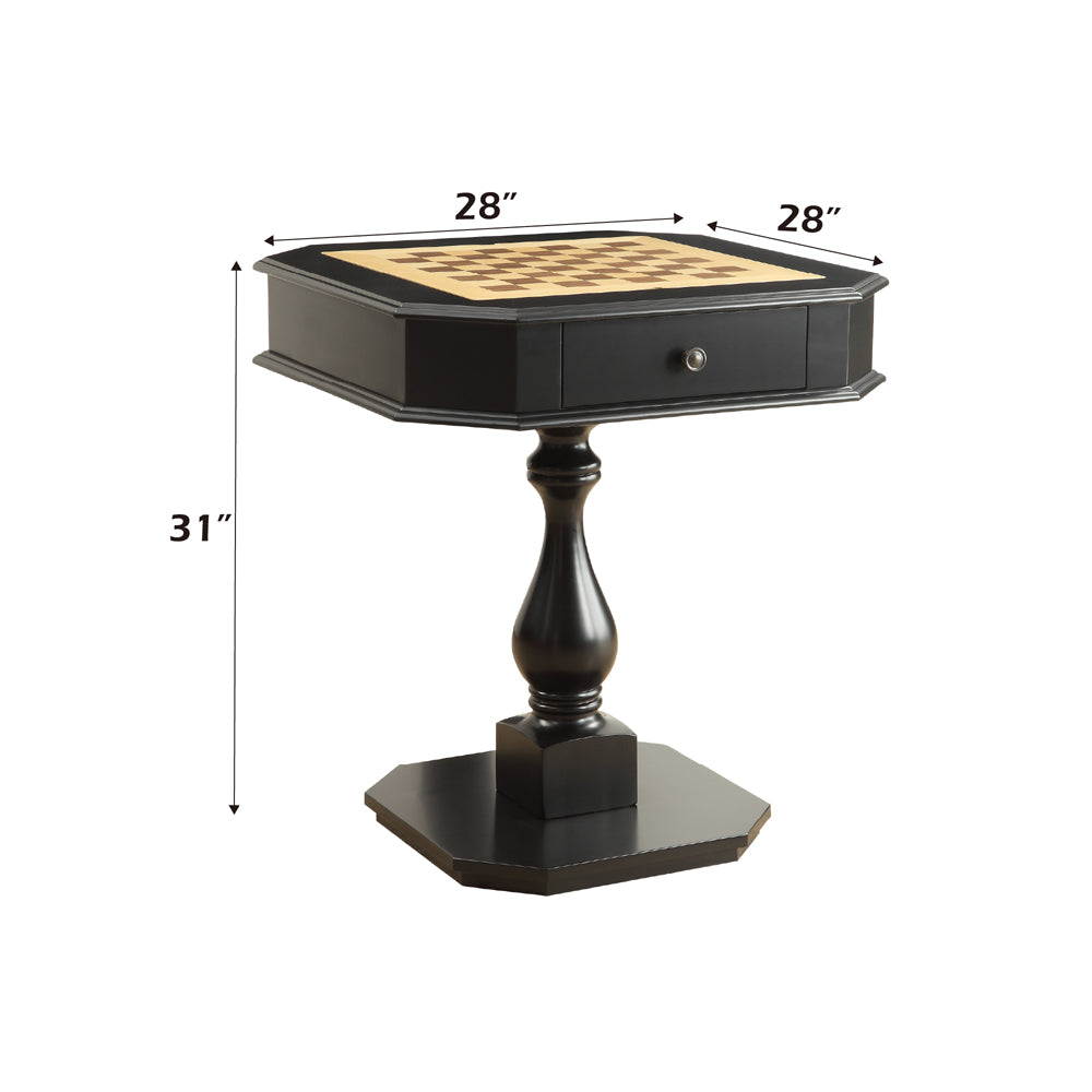 Bishop Black Game Table - Ornate Home