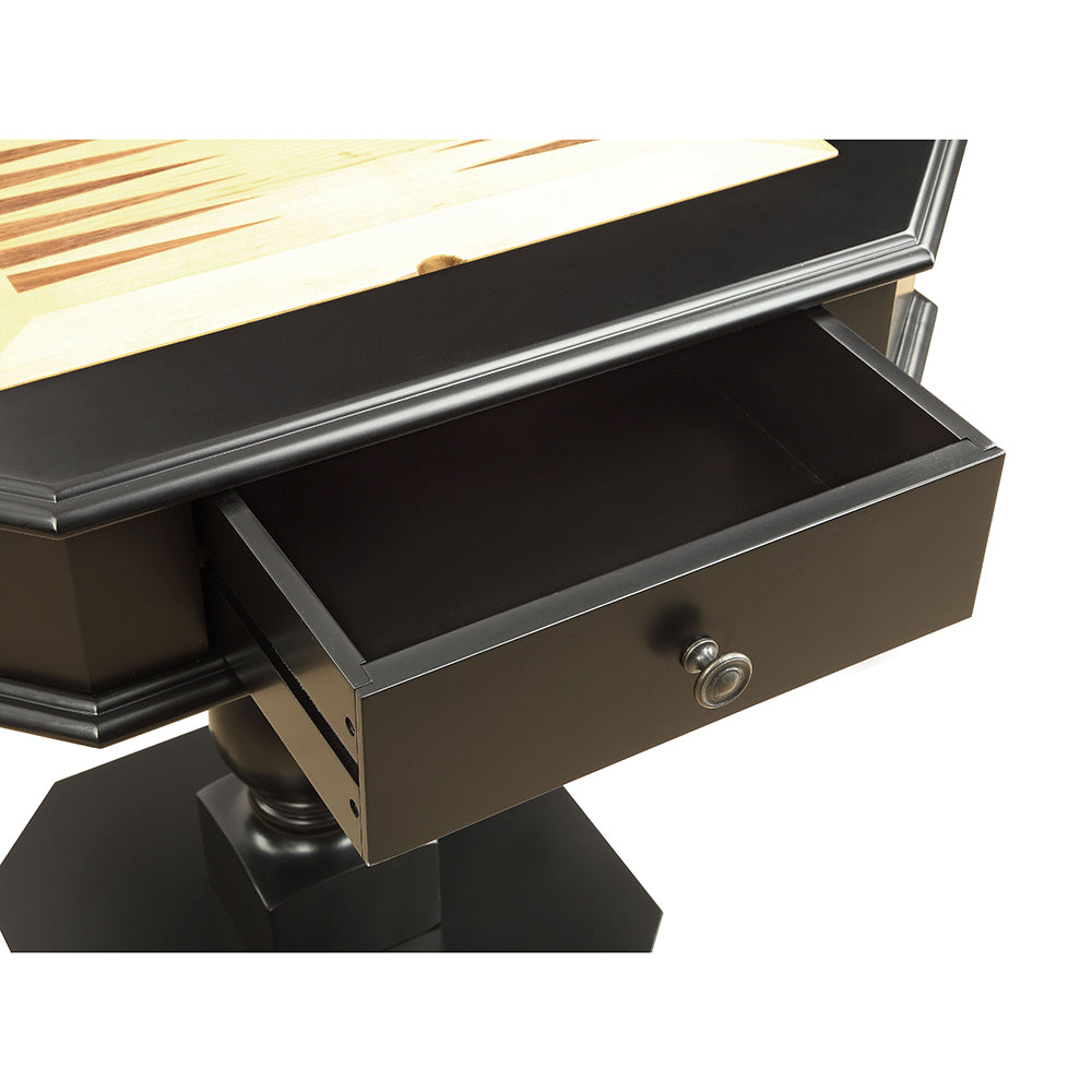 Bishop Black Game Table - Ornate Home