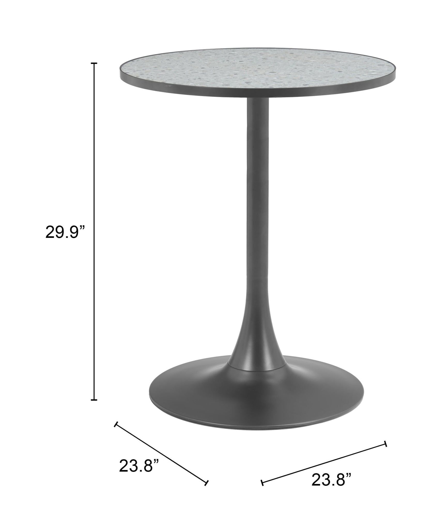 Bite Gray & Black Bistro Table - Ornate Home