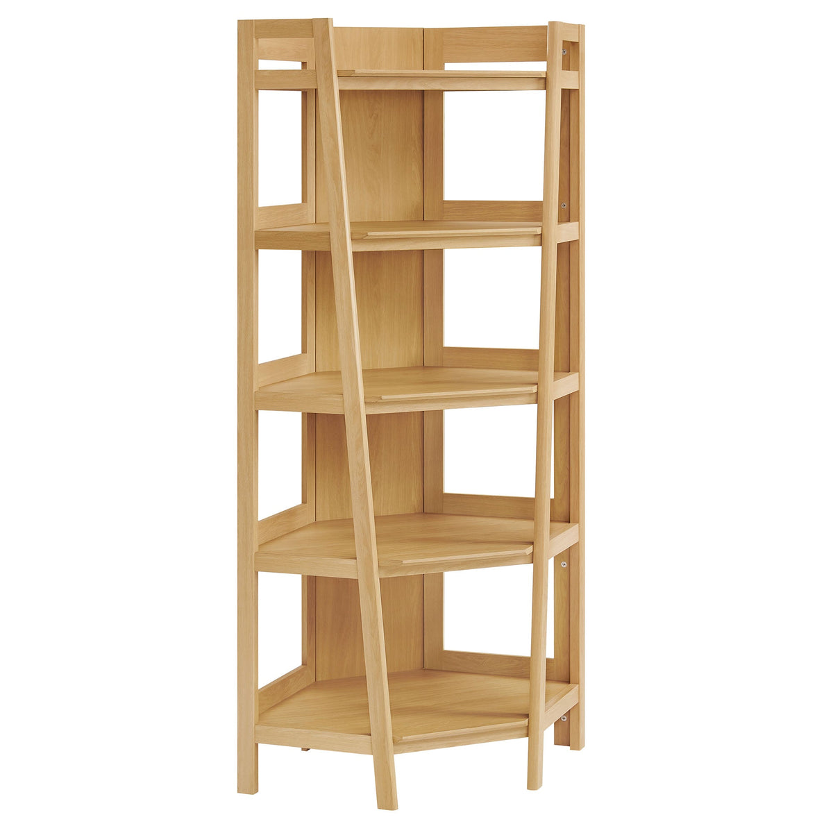 Bixby Oak 71 Inch Corner Bookshelf - Ornate Home