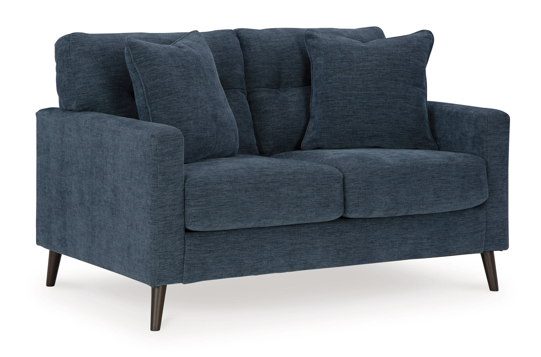 Bixler Navy Loveseat - Ornate Home