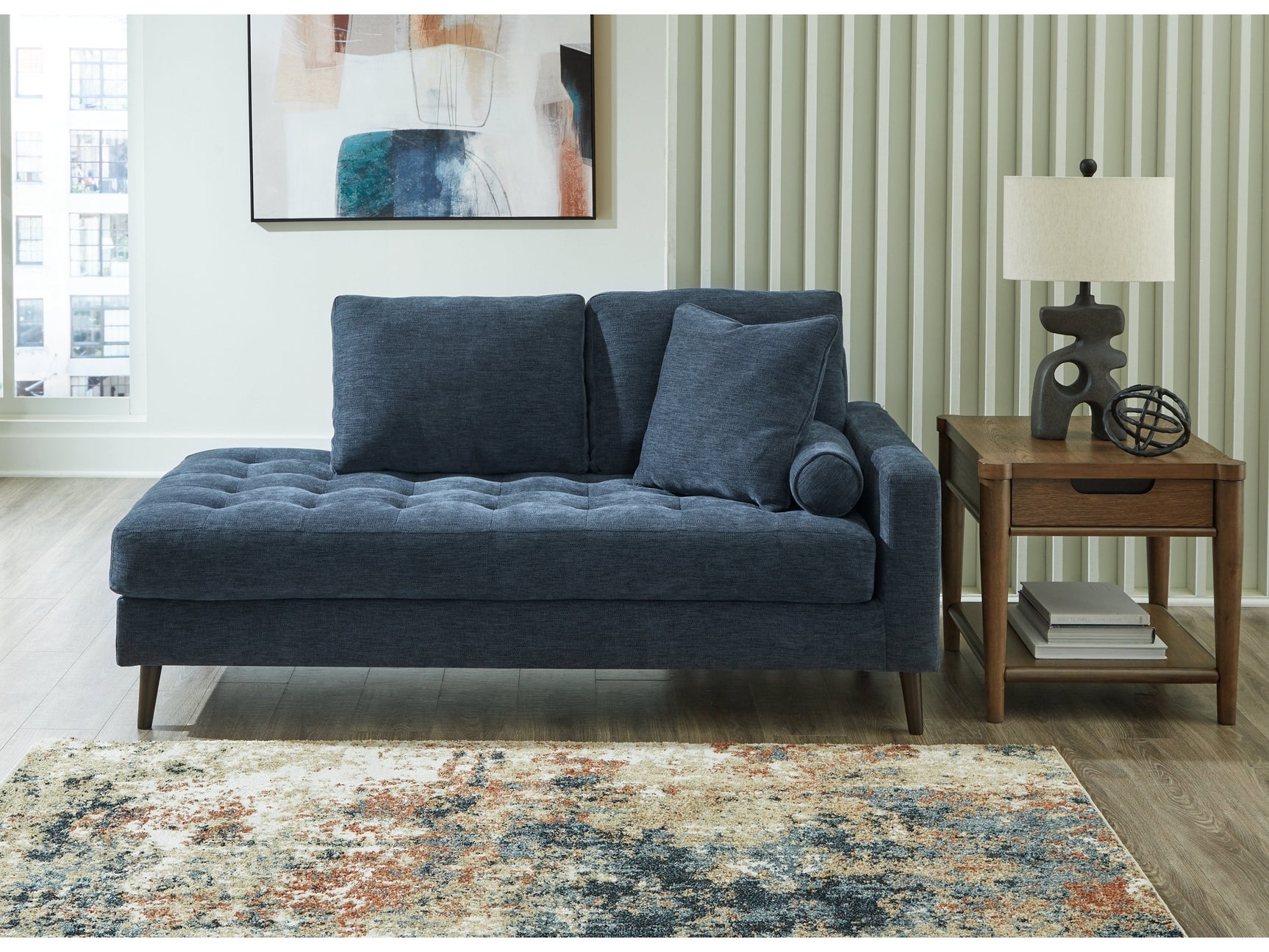 Bixler Navy RAF Corner Chaise (Online Special Price) - Ornate Home