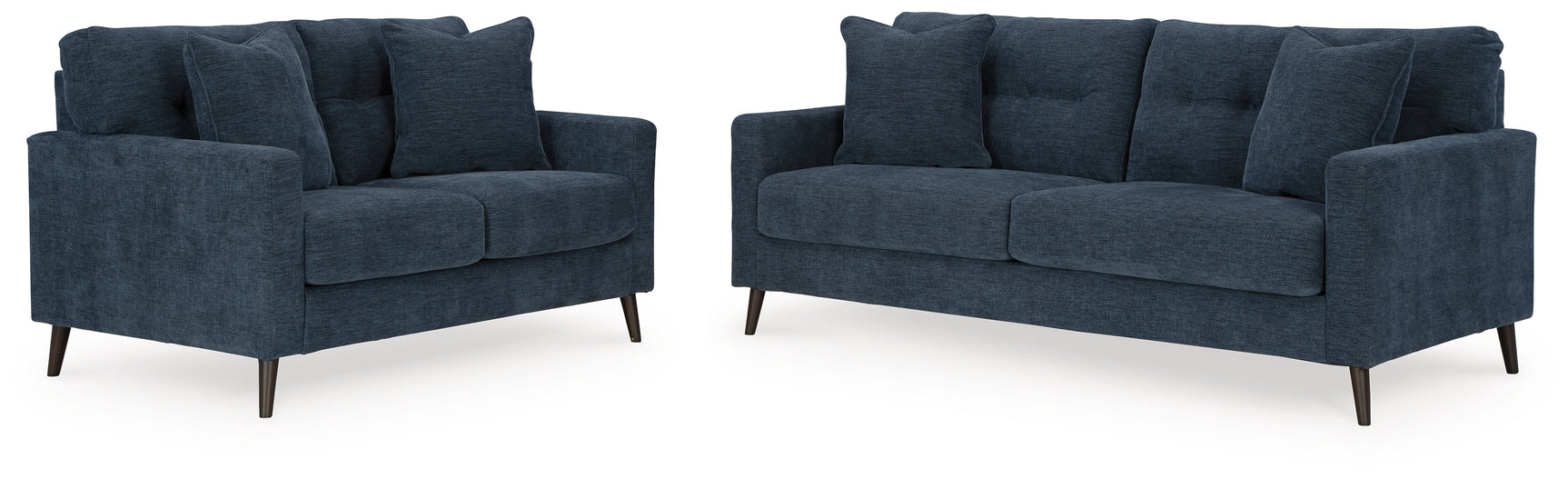 Bixler Navy Sofa and Loveseat (Online Special Price) - Ornate Home