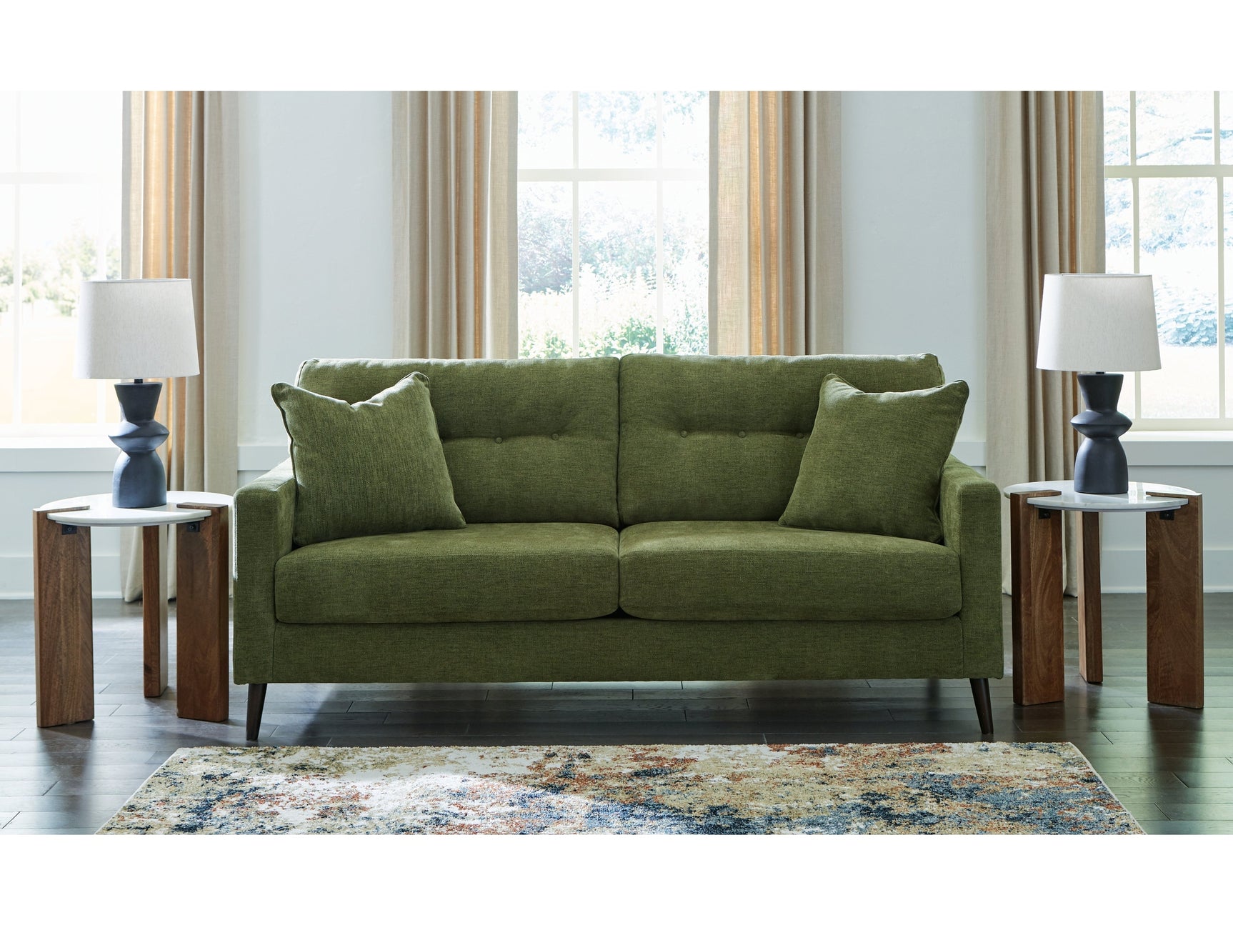 Bixler Olive Sofa - Ornate Home