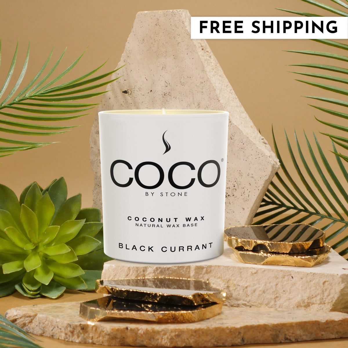 Black Currant Natural Coconut Apricot Wax Candle - Ornate Home