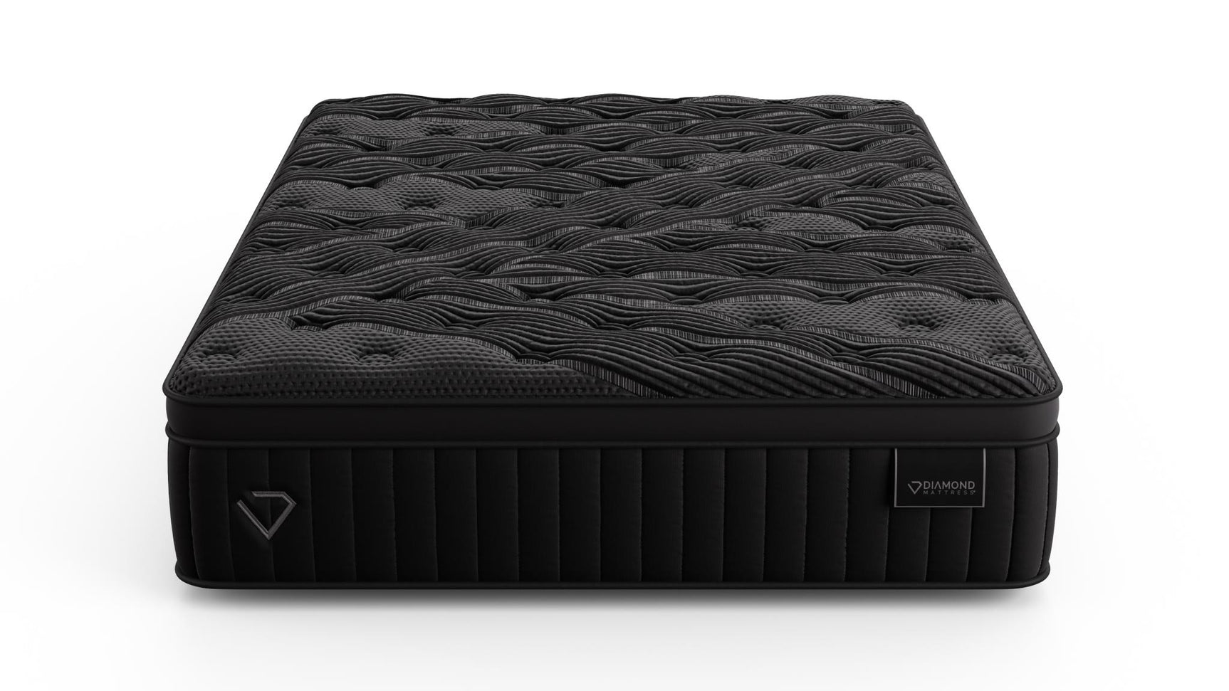 Black Diamond Telluride Luxe Quilted Hybrid 16" Plush Black Twin Mattress - Ornate Home