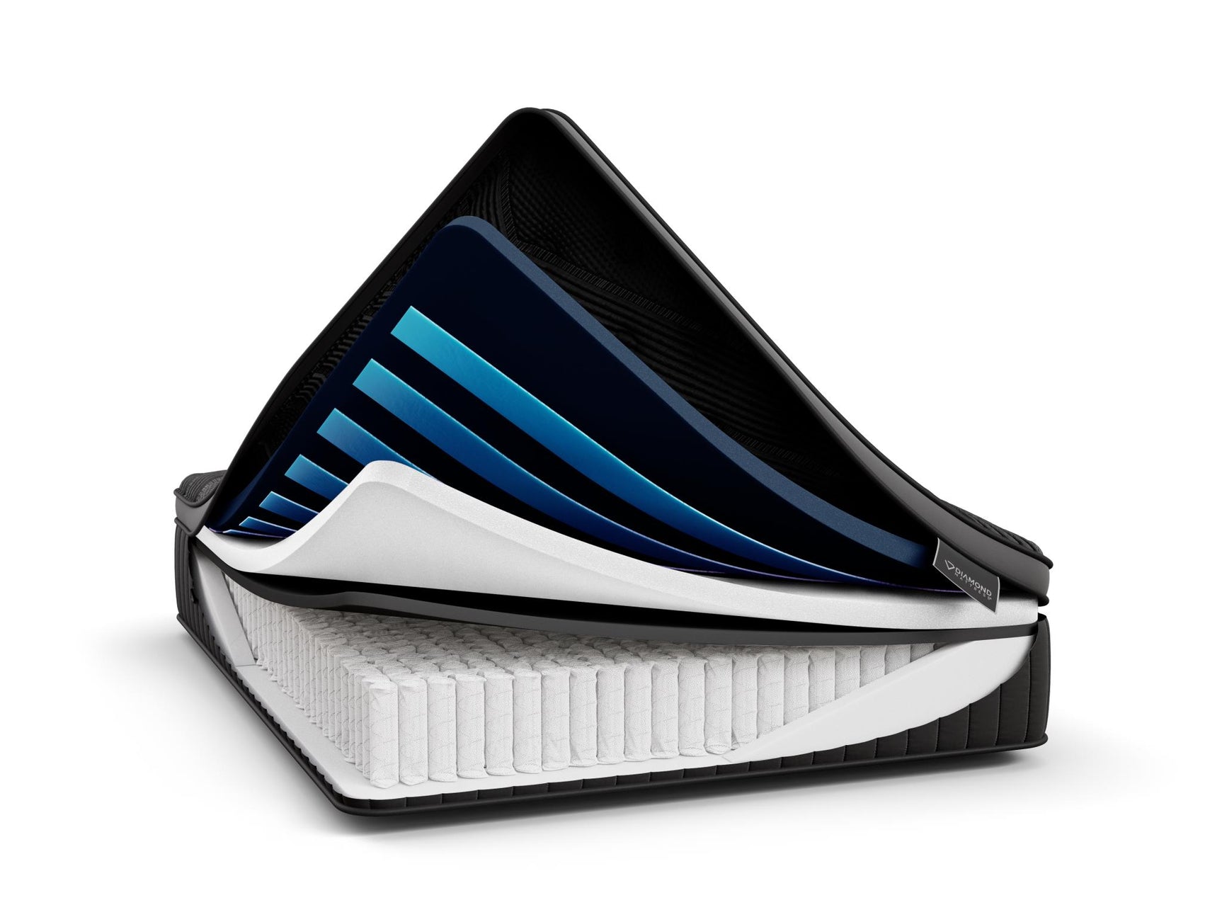 Black Diamond Vail Luxe Quilted Hybrid 16" Firm Black Twin XL Mattress - Ornate Home