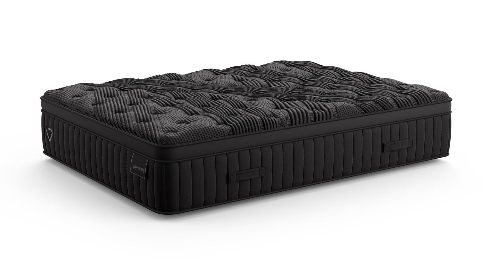 Black Diamond Whistler Luxe Quilted Hybrid 16" Medium Black Twin Mattress - Ornate Home