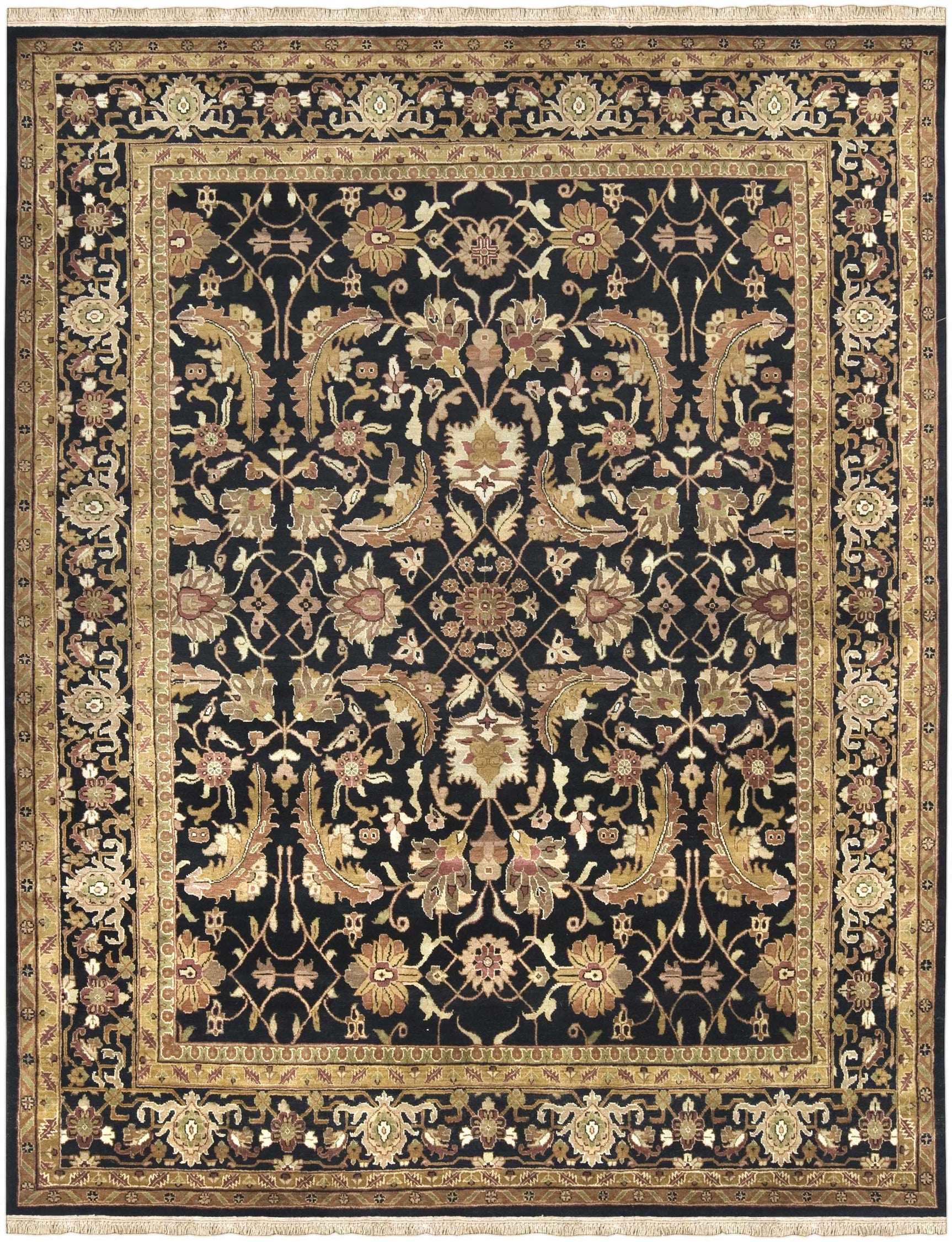 Black&Gold Premium Wool Rug - Clearance - Ornate Home