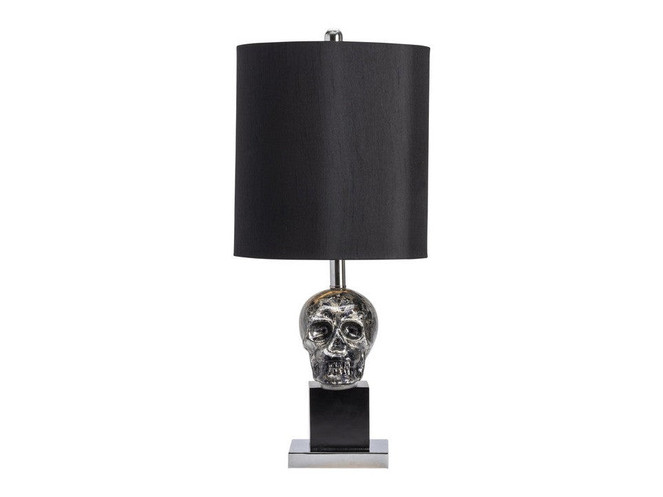 Black Skull Black/Silver Table Lamp (Set of 2) - Ornate Home