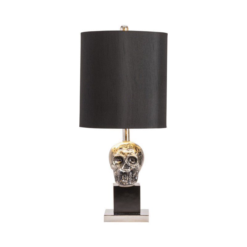 Black Skull Black/Silver Table Lamp (Set of 2) - Ornate Home