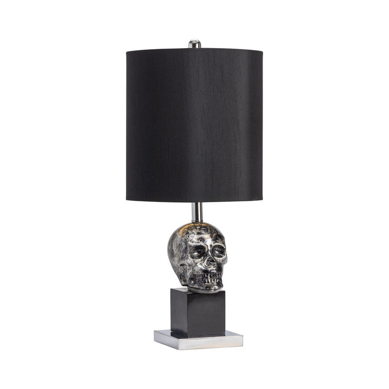Black Skull Black/Silver Table Lamp (Set of 2) - Ornate Home
