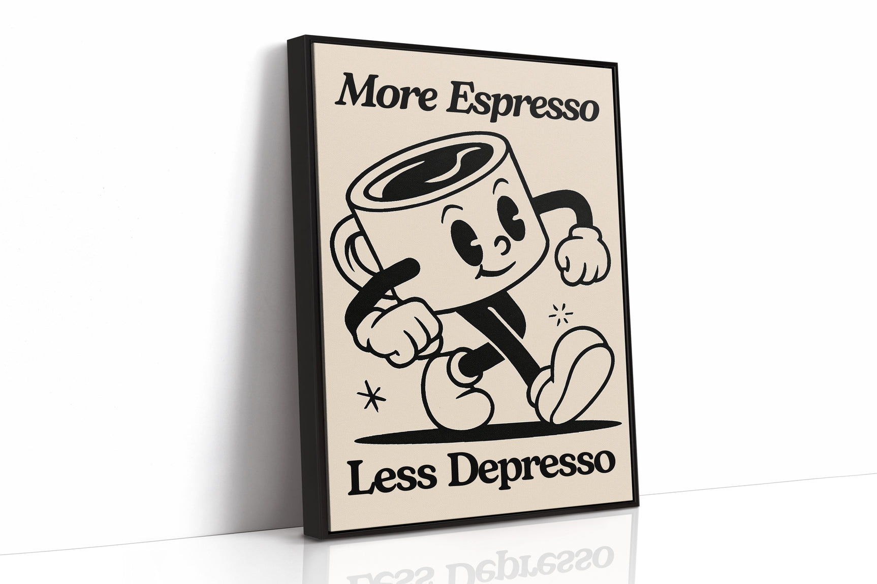 Caffeinated Cheer - Retro Coffee Art Print