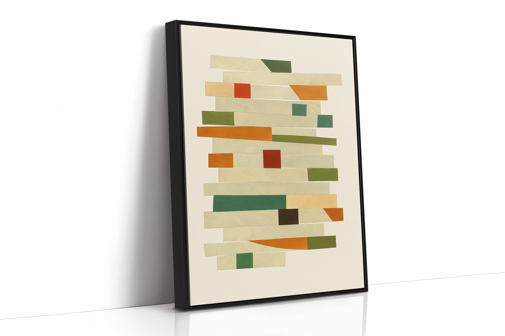 “Stacked Harmony” – Mid-Century Modern Geometric Art Print
