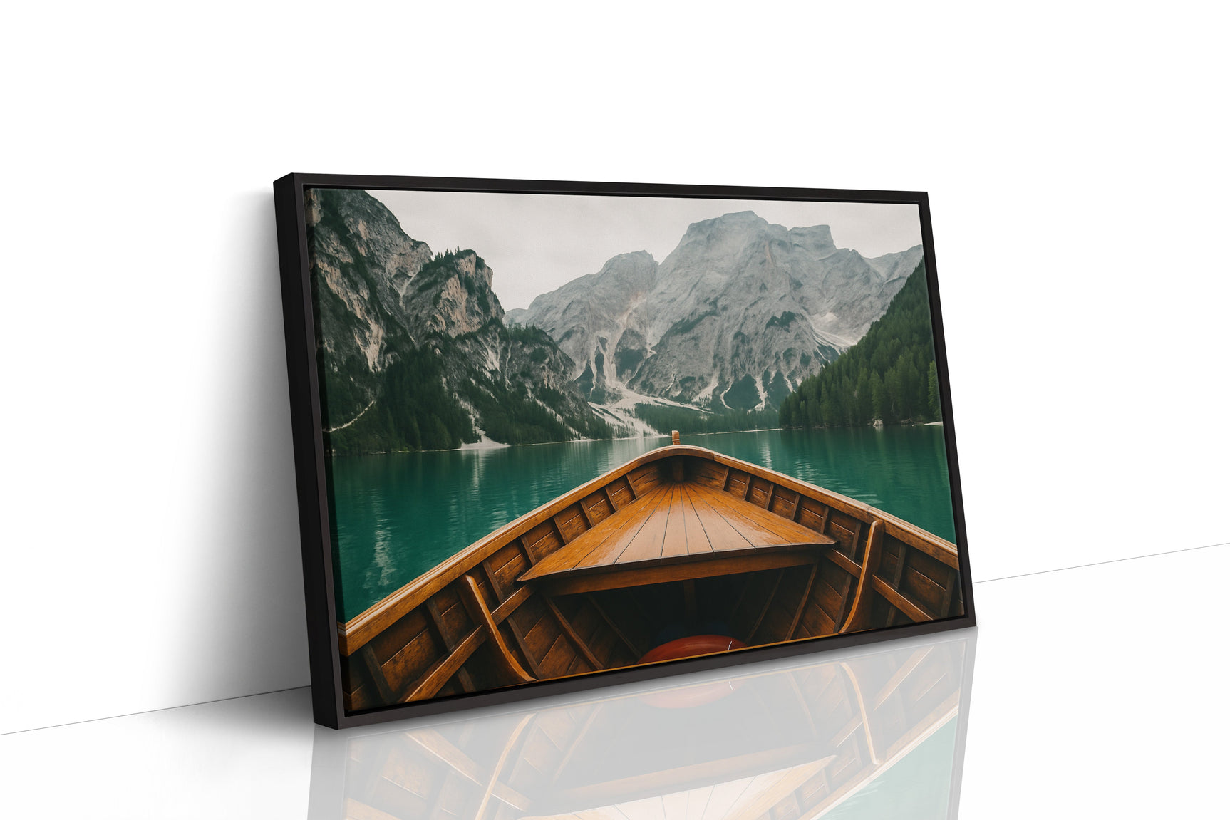 Rustic Mountain Lake Adventure Art Print